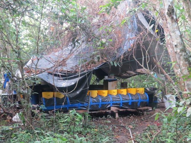Desmantelan laboratorio de cocaína en zona rural de Puerto Santander / Foto Ejercol