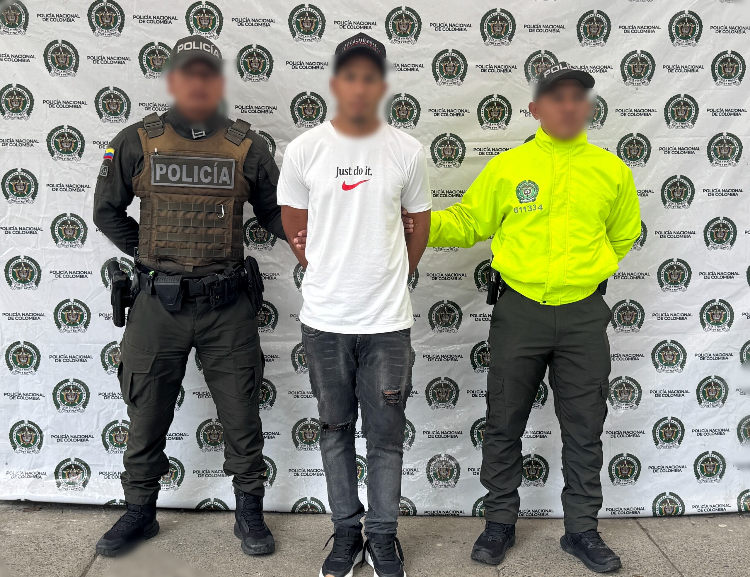 Alias 'Veneco', capturado en Popayán.  Crédito: Policía Nacional.