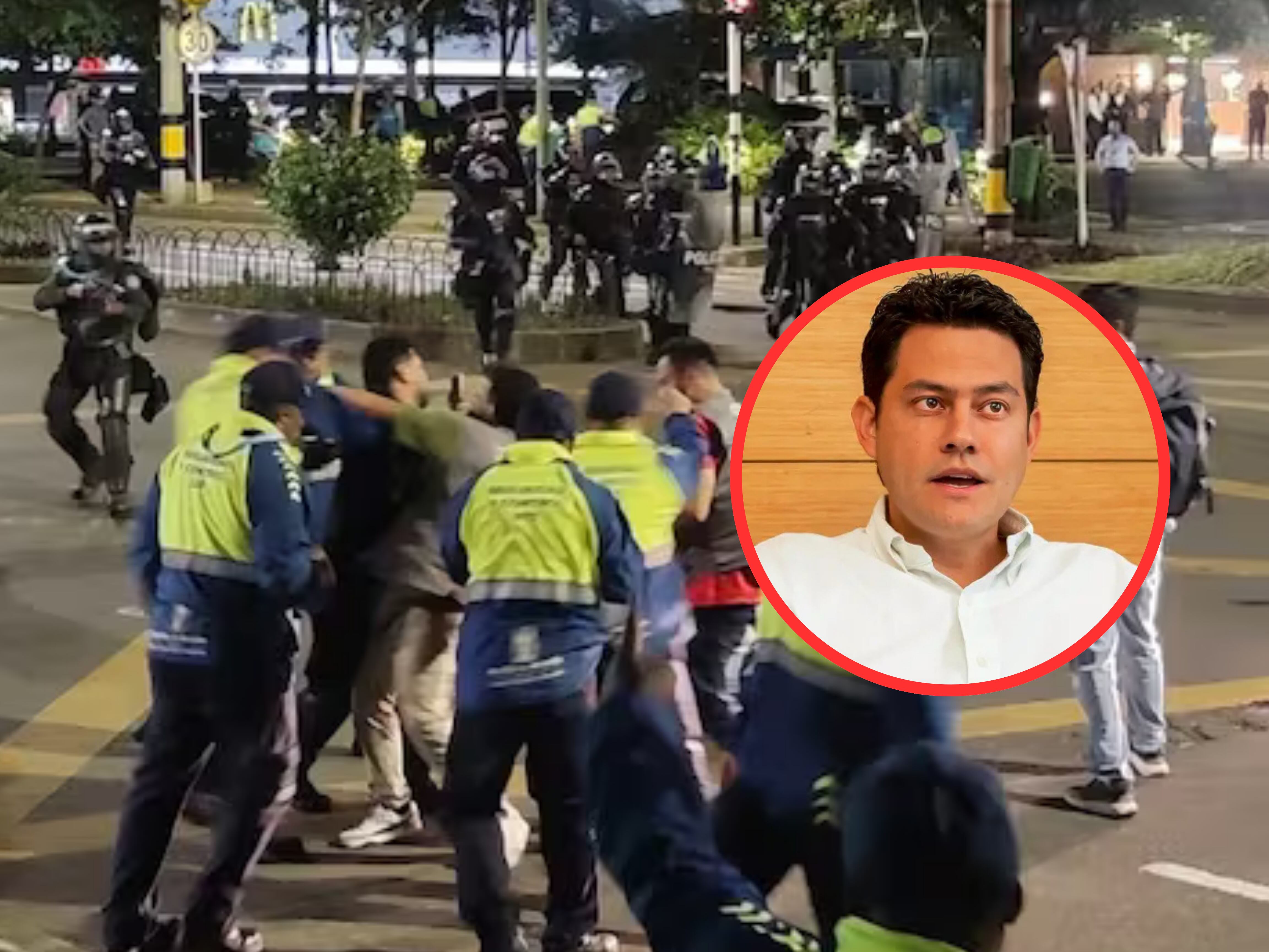 Secretario de Seguridad de Medellín se pronuncia sobre presuntas agresiones en marcha pro Palestina.
