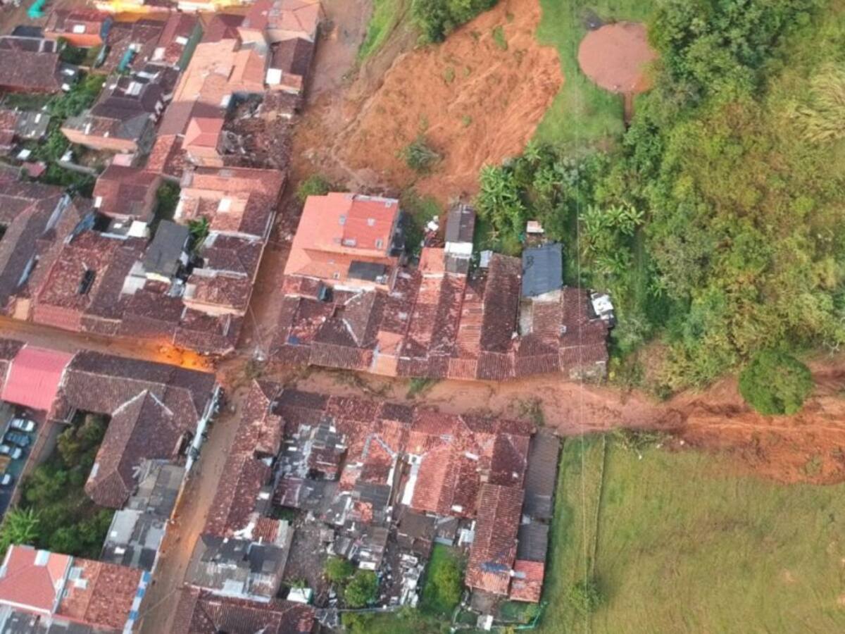 Así quedó el municipio de Jericó después de los deslizamientos de tierra