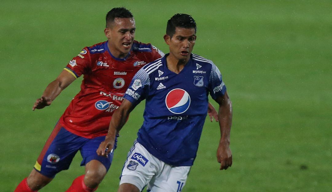 David Silva en un partido contra el Deportivo Pasto en la Liga BetPlay