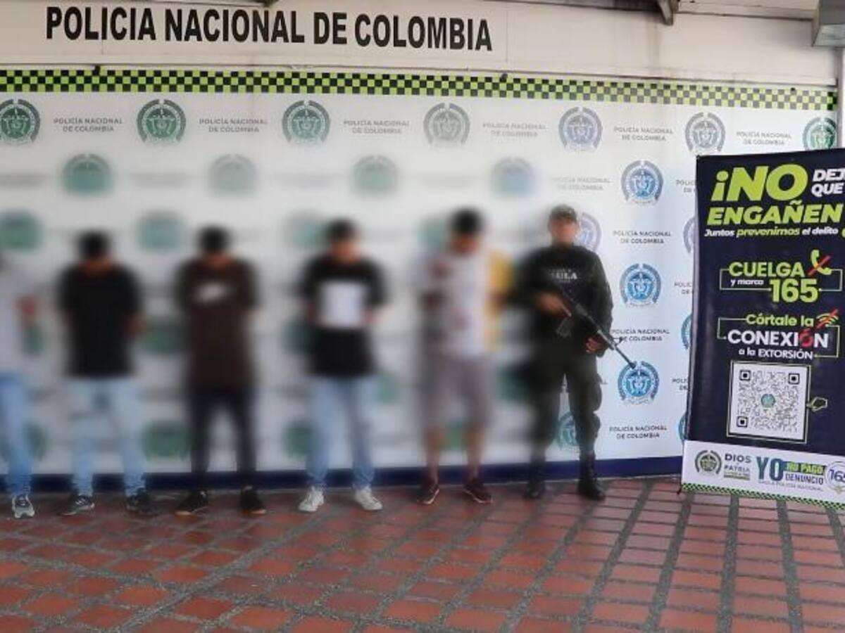 Desarticulan banda dedicada a la extorsión de comerciantes en Pereira y Dosquebradas