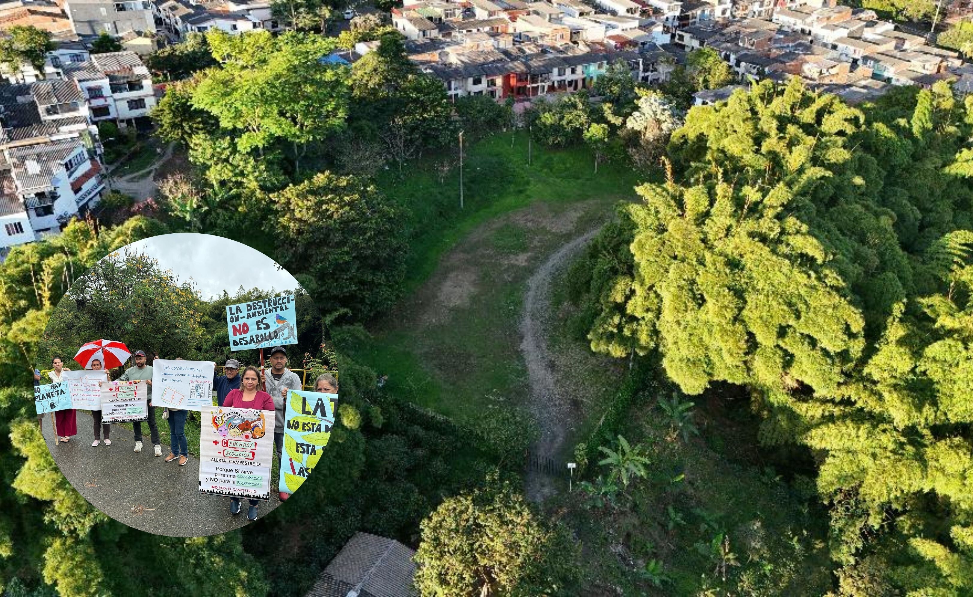 Comunidad de Campestre D en Dosquebradas denuncia posible daño ambiental (foto: suministrada)