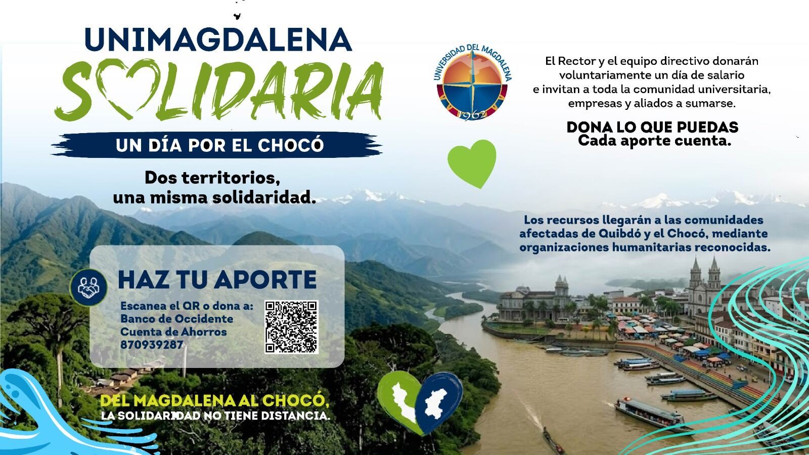 Universidad del Magdalena se une a la jornada de donación a damnificados de El Chocó/ Unimagdalena.