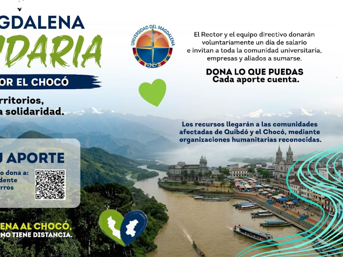 Universidad del Magdalena se une a la jornada de donación a damnificados de El Chocó