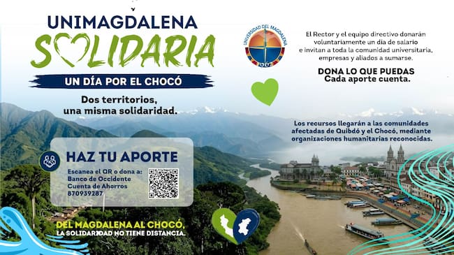 Universidad del Magdalena se une a la jornada de donación a damnificados de El Chocó/ Unimagdalena.