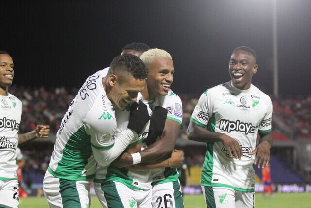 Juan José  Córdoba celebra su gol ante el Pasto / Colprensa.
