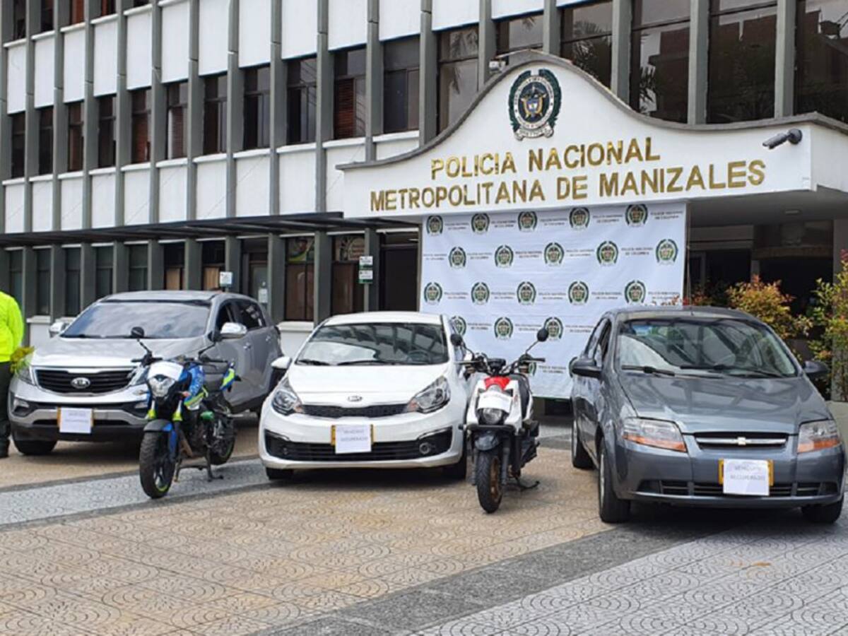Una camioneta, dos automóviles y tres motos fueron recuperadas en Manizales