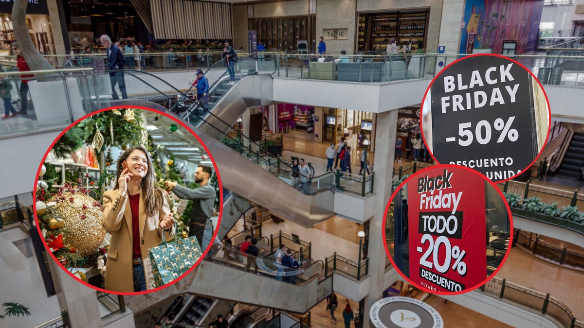 Mujer haciendo compras navideñas / descuentos de Black Friday en Bogotá (créditos: GettyImages)