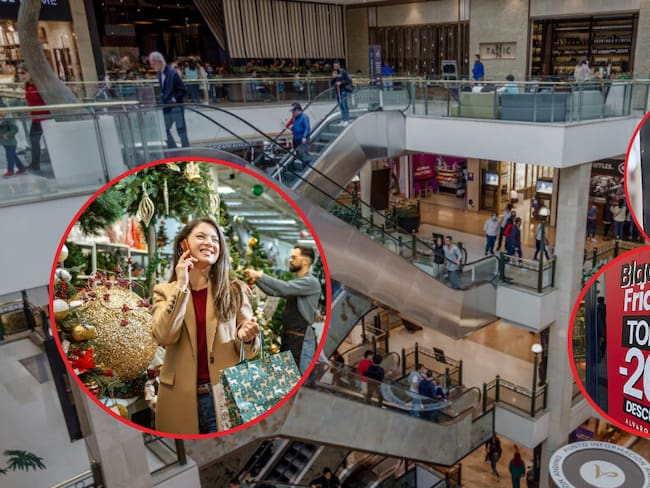 Mujer haciendo compras navideñas / descuentos de Black Friday en Bogotá (créditos: GettyImages)
