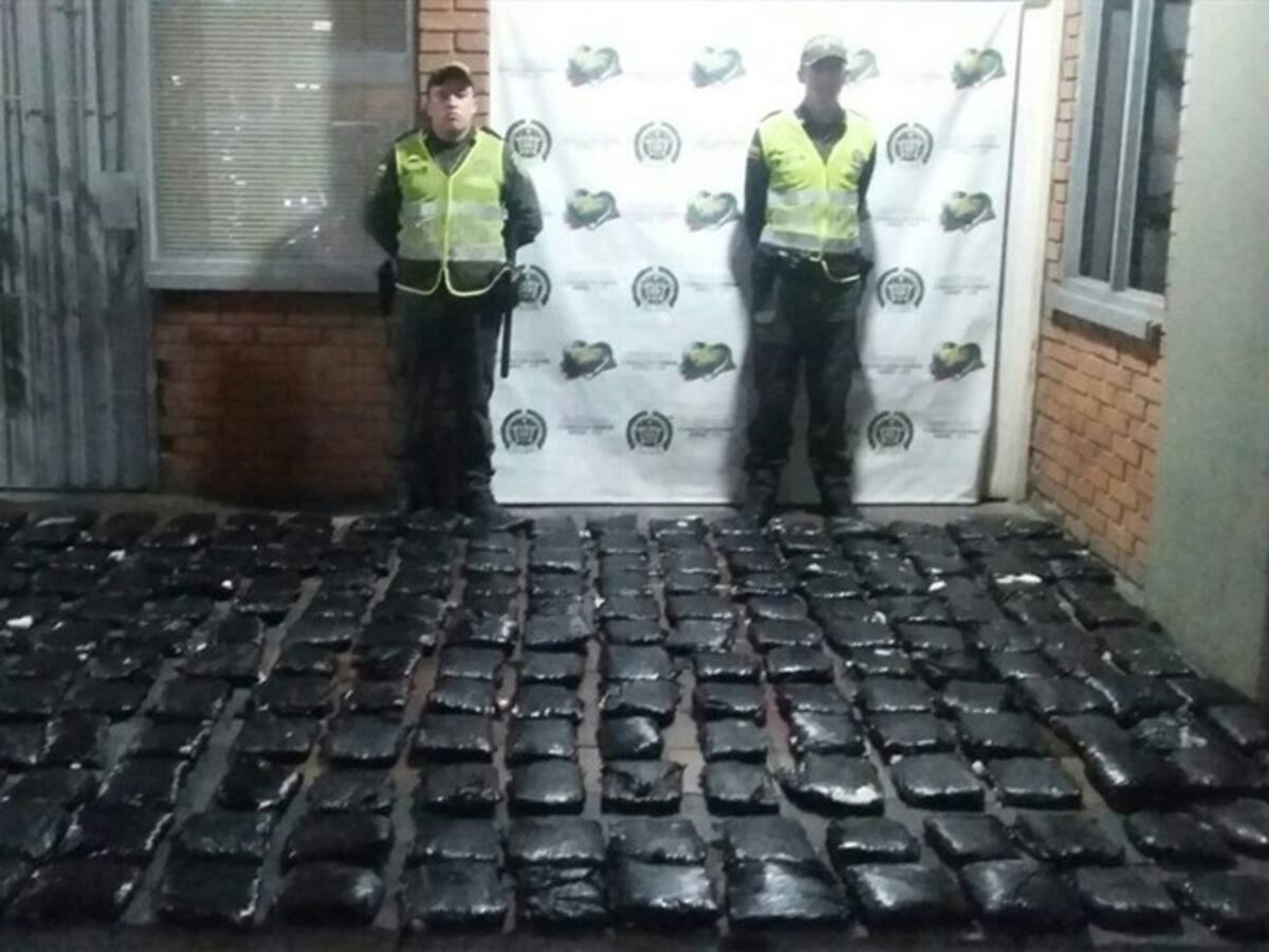 Incautan 117 kilos de marihuana en la Terminal de Transportes de Cali