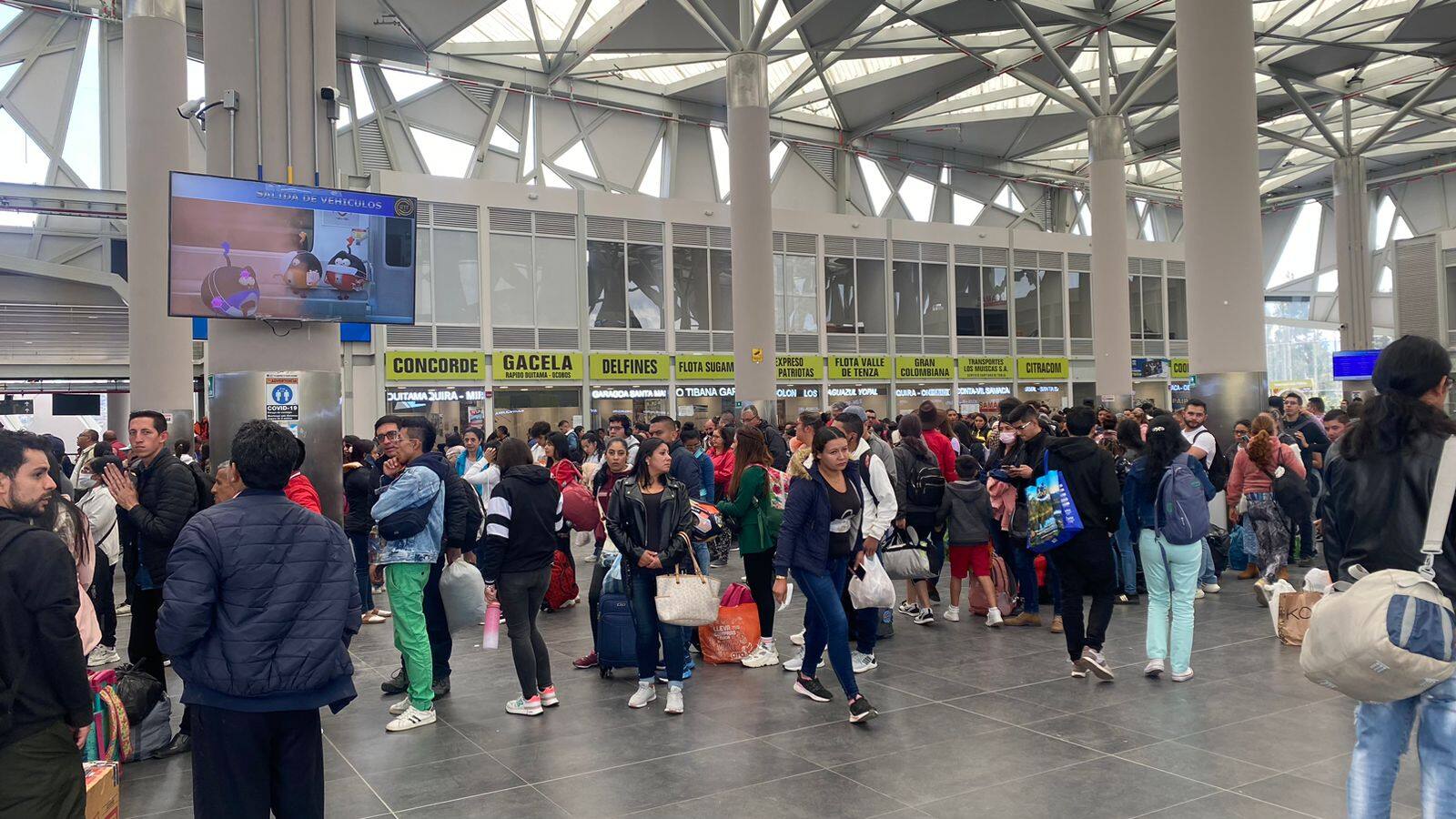 Más de 17 mil personas se movilizaron por la Terminal de Transportes de Tunja, durante el primer fin de semana del año.