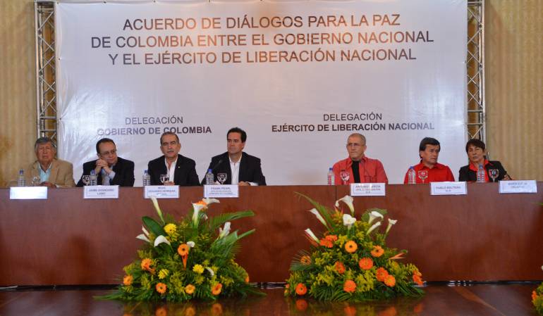 Diálogo para la paz entre el ELN y el Gobierno.