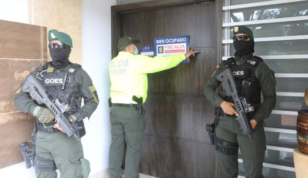 Los bienes, ocupados en el Eje Cafetero, Valle del Cauca, Santander, Cundinamarca y Norte de Santander, están avaluados en 47 mil millones de pesos. 