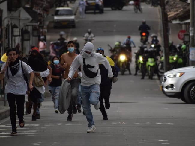 El pasado 12 de mayo de 2021. Las manifestaciones en Popayán terminaron en disturbios con la fuerza Pública