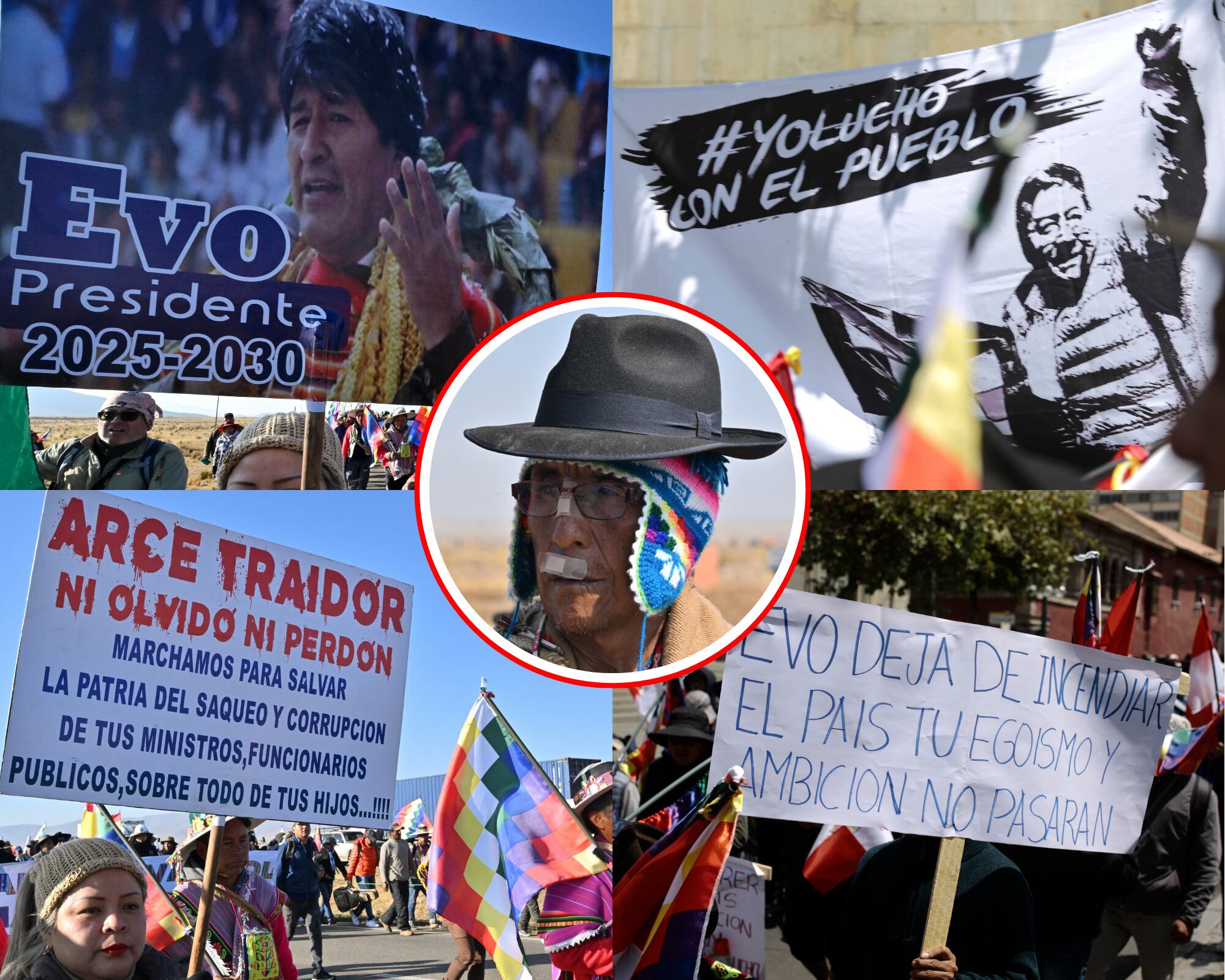 Las peleas y discusiones ocurren en medio de manifestaciones contra el gobierno de Luis Arce por distintos temas como escasez de combustibles, falta de dólares y la búsqueda de reelección de Evo Morales.
(Foto: Caracol Radio / Getty )