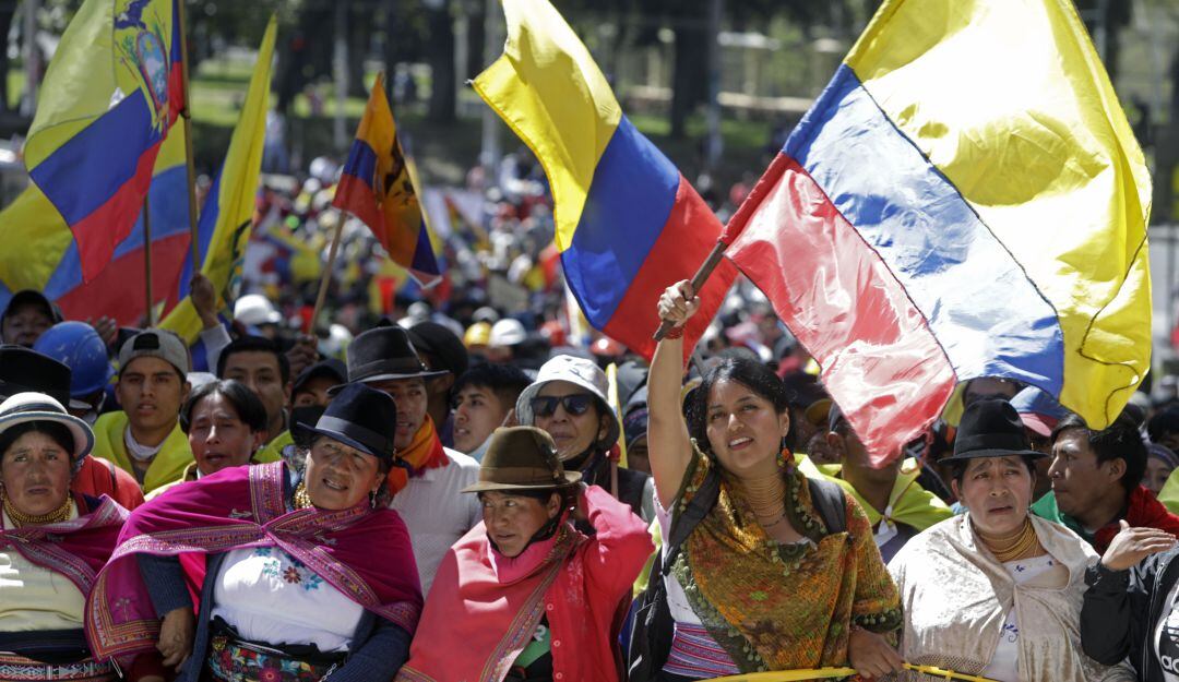 Protestas en Ecuador.