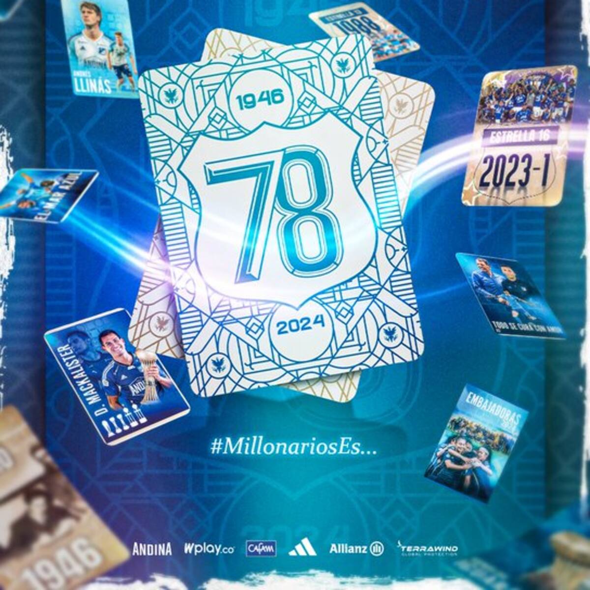 Millonarios festeja su cumpleaños número 78 con Falcao como el principal foco