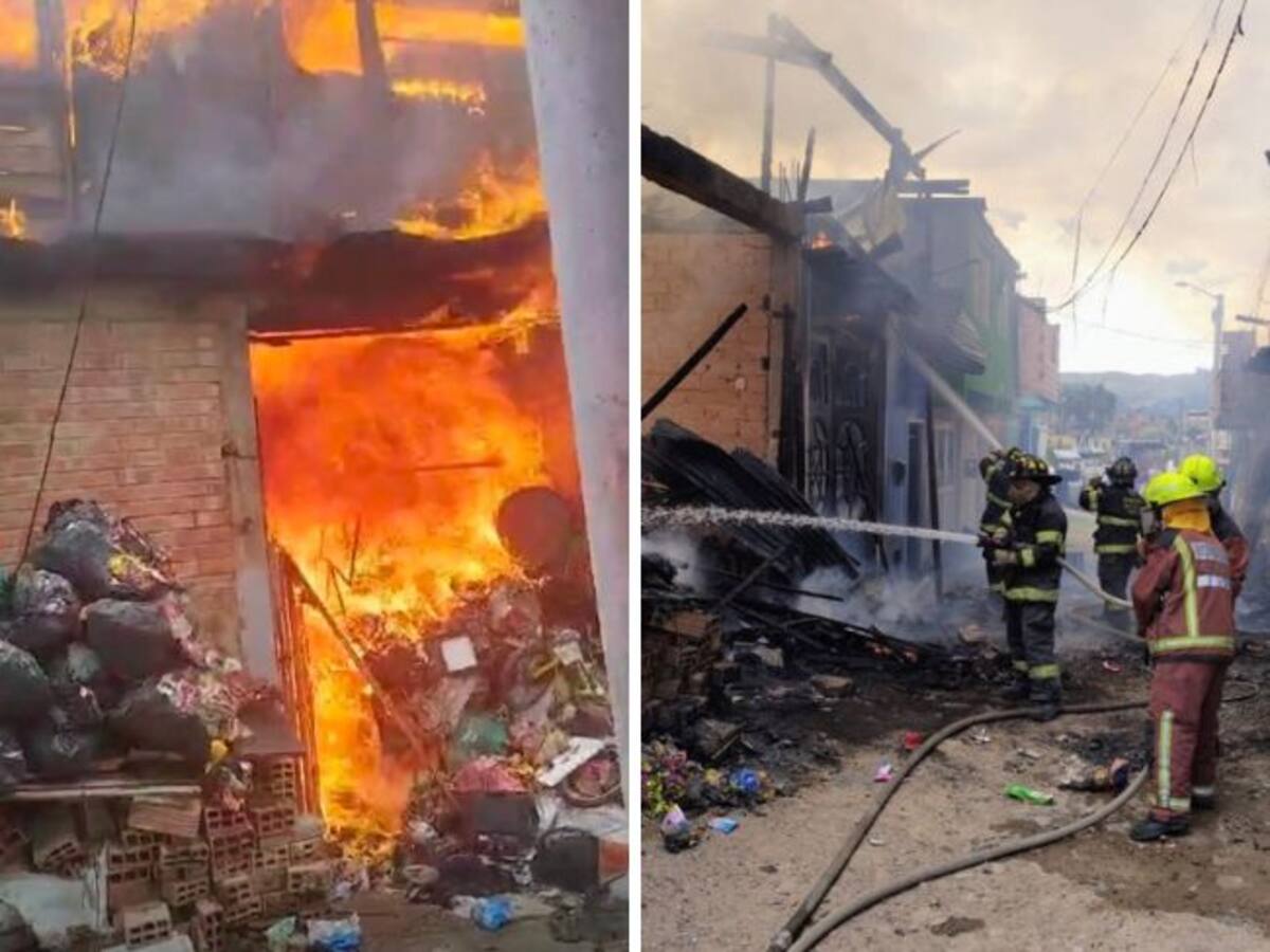 Dos menores de 4 y 7 años murieron tras fuerte incendio en Soacha