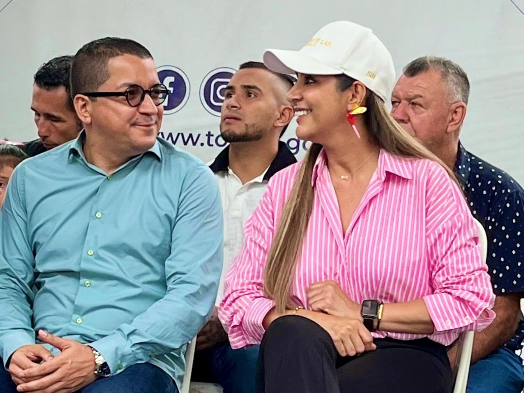 El diputado Juan Guillermo Beltrán junto a la gobernadora del Tolima, Adriana Magali Matiz.
