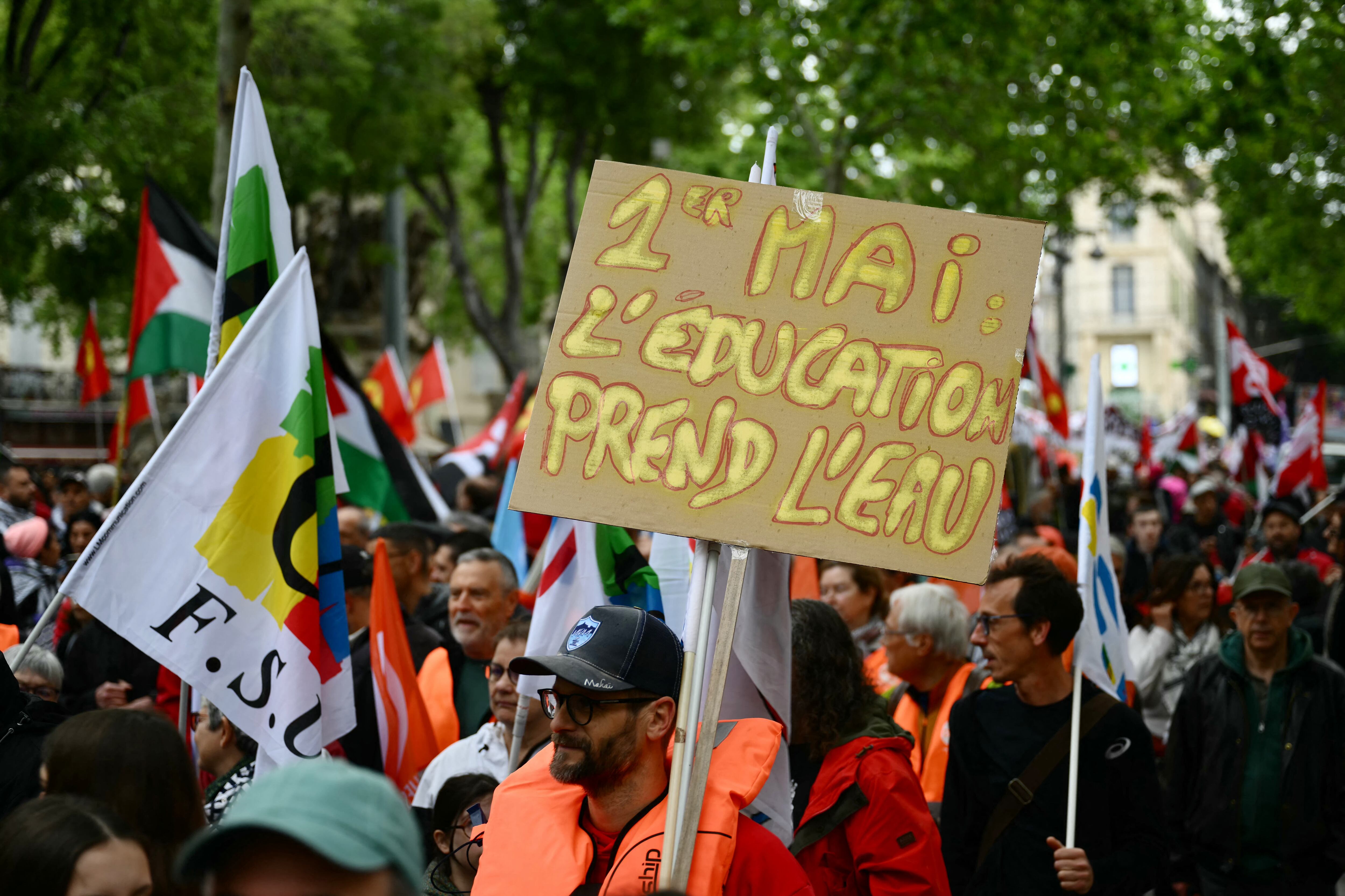 Protestas en Francia durante el Día del Trabajo.
(Foto: CHRISTOPHE SIMON/AFP via Getty Images)