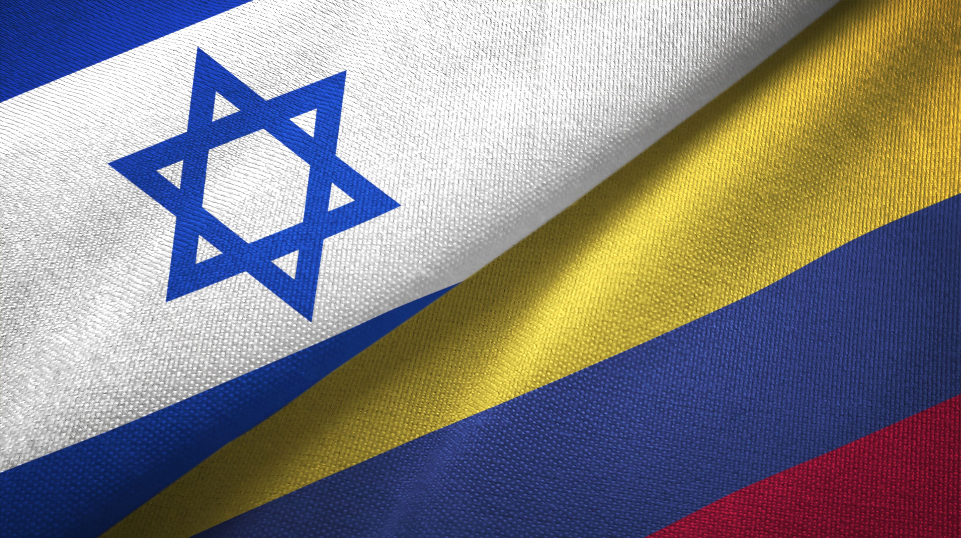 Banderas de Colombia e Israel. Foto: Getty Images.