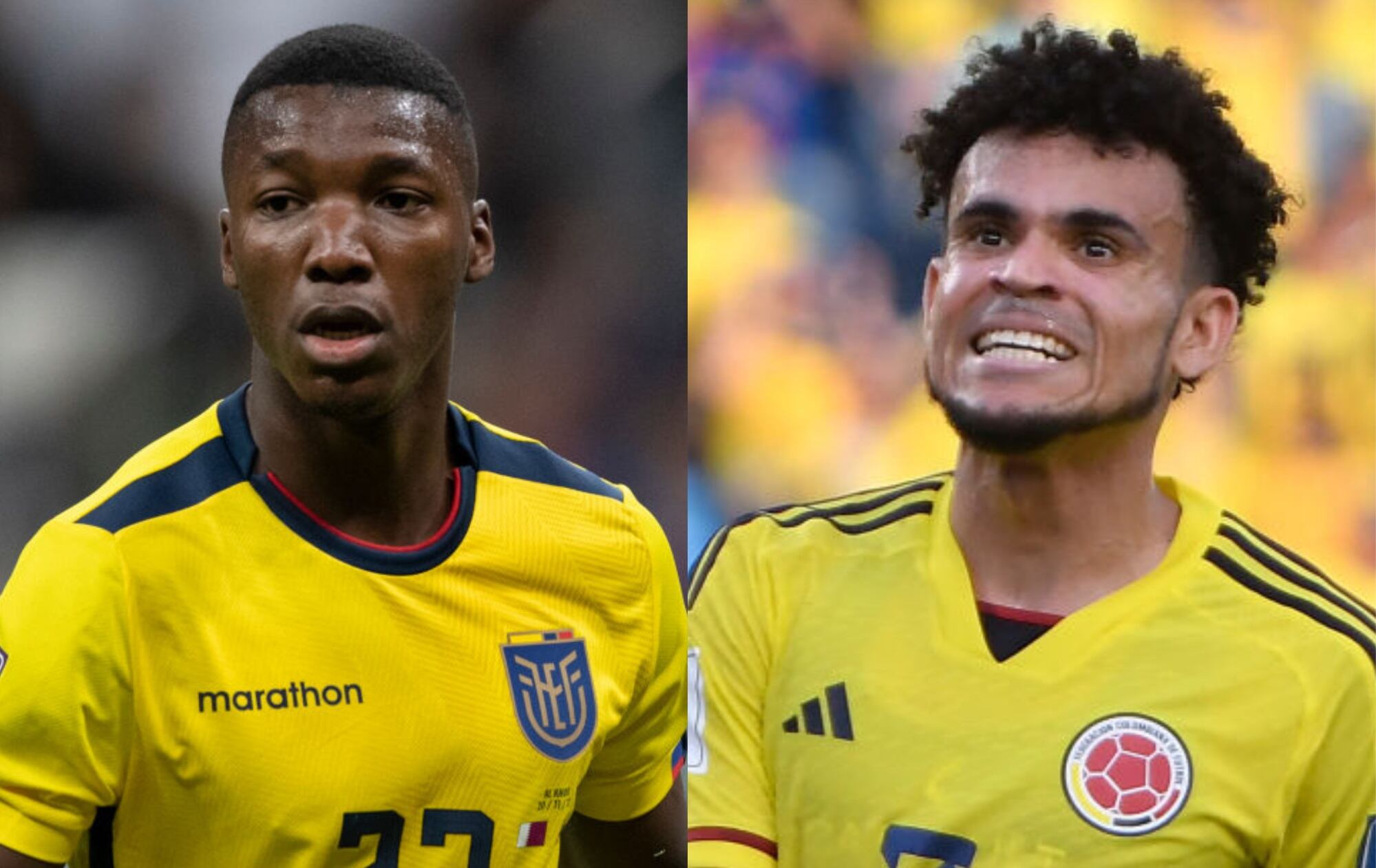 Moisés Caicedo y Luis Díaz / Getty Images