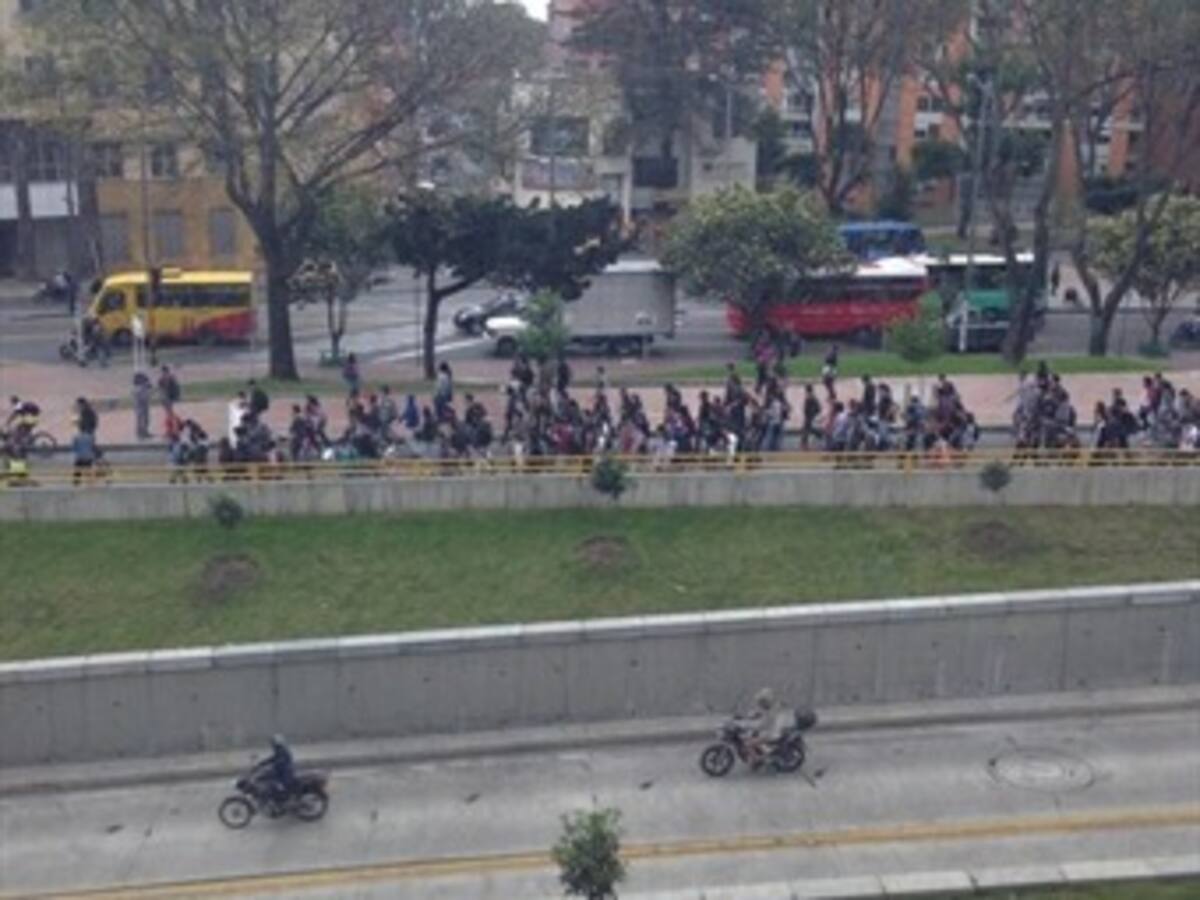 Protestas estudiantiles en dos puntos de Bogotá