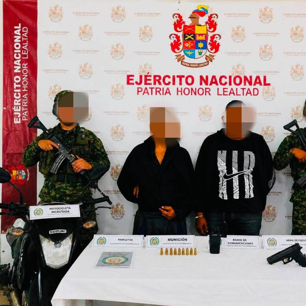 Ejército y Policía Nacional capturan a dos presuntos integrantes del Clan del Golfo en el Magdalena