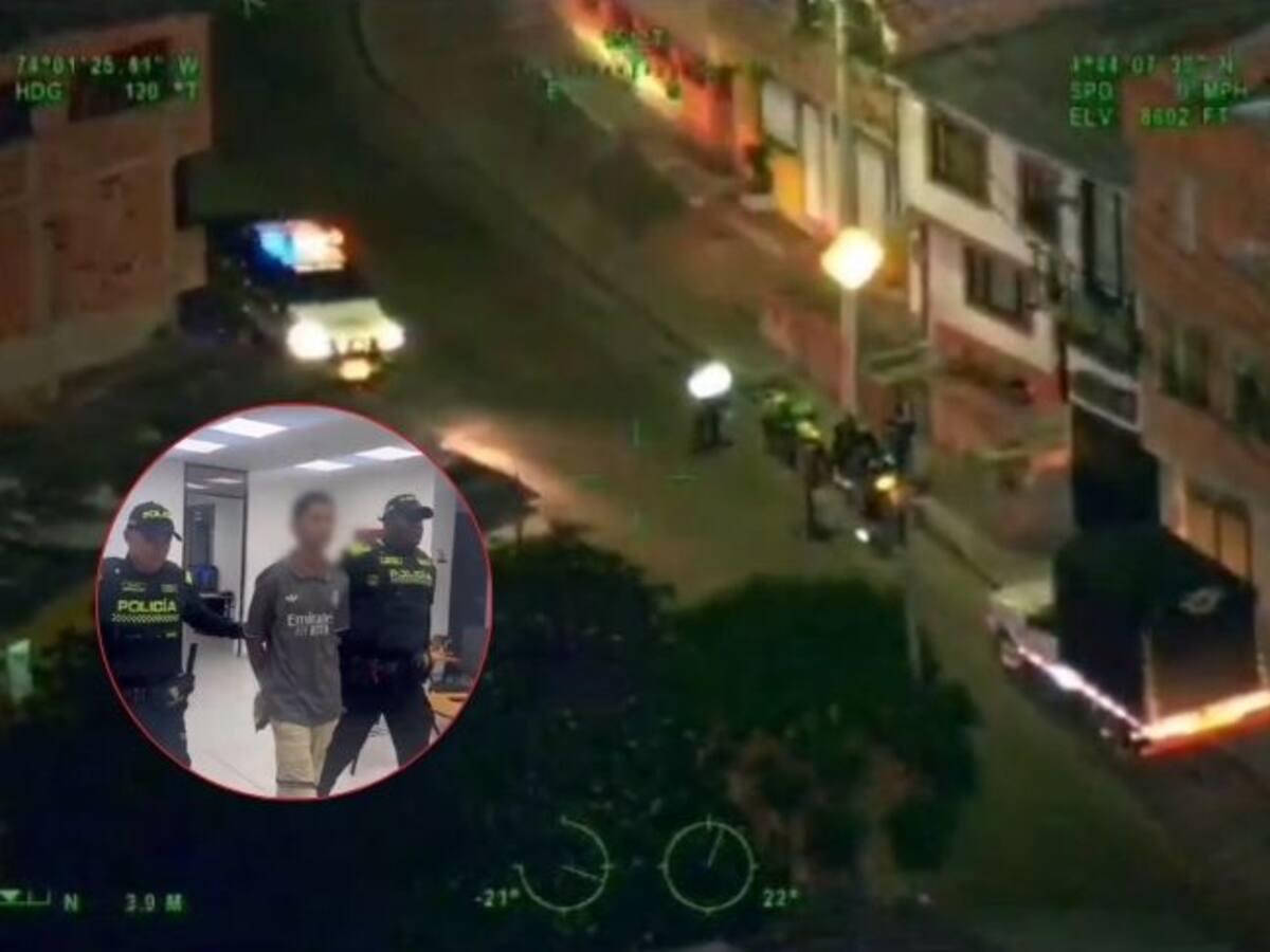 Video: Persecución en helicóptero y la captura de un asesino que cambió su ropa para huir en Bogotá