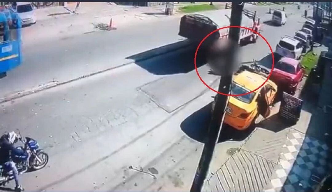 Accidente en el barrio Quiroga de Bogotá 