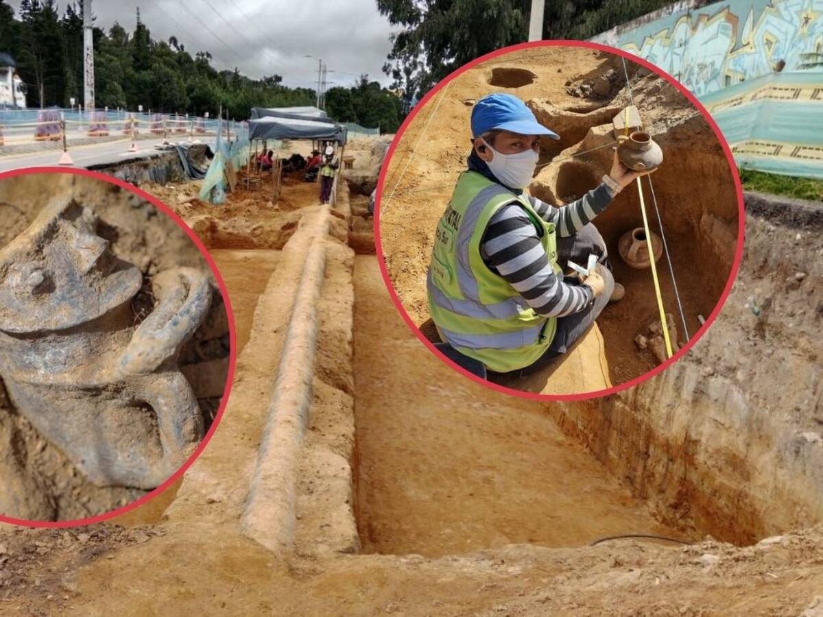 Encontraron 100 mil piezas arqueológicas en obras de la avenida Caracas, en Bogotá