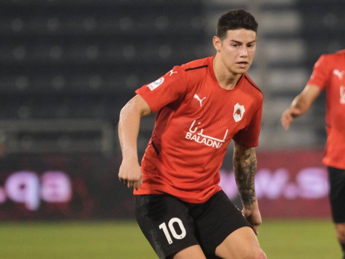 ¿Alarma en Selección? James no jugó con Al-Rayyan y apuntan a lesión