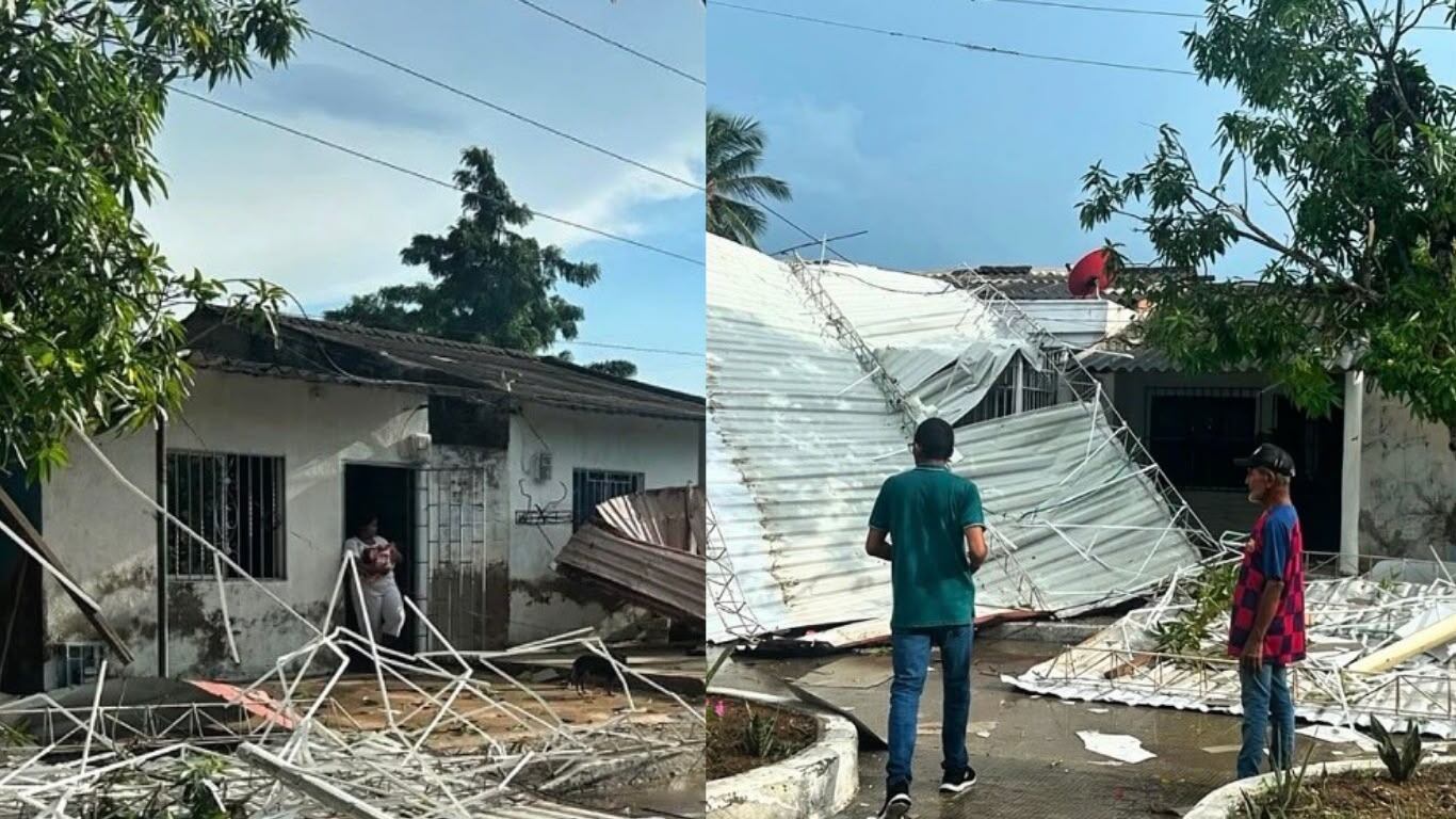 Fuertes brisas dejan daños en Luruaco