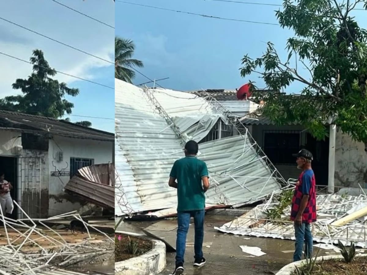 Fuertes brisas dejan daños en Luruaco: más de 60 viviendas afectadas
