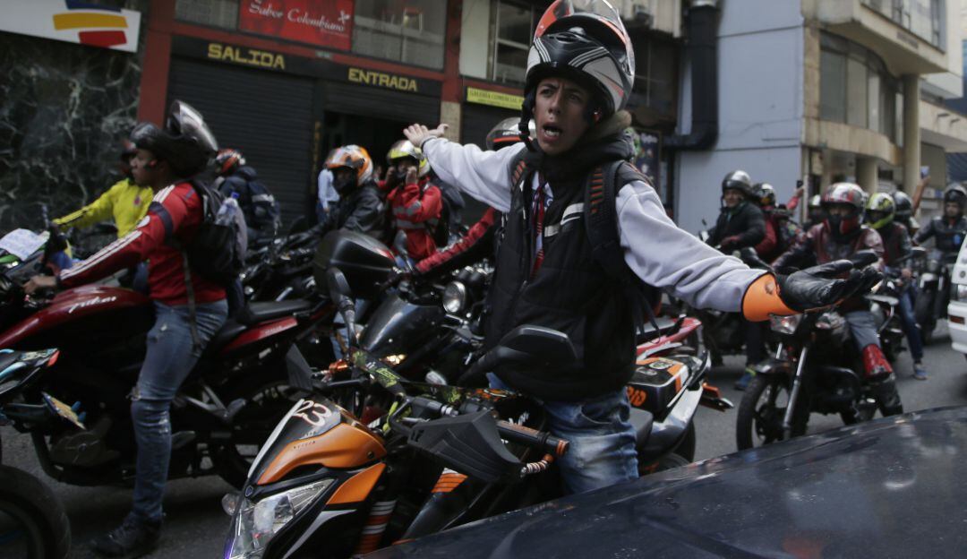 Motociclistas en Bogotá