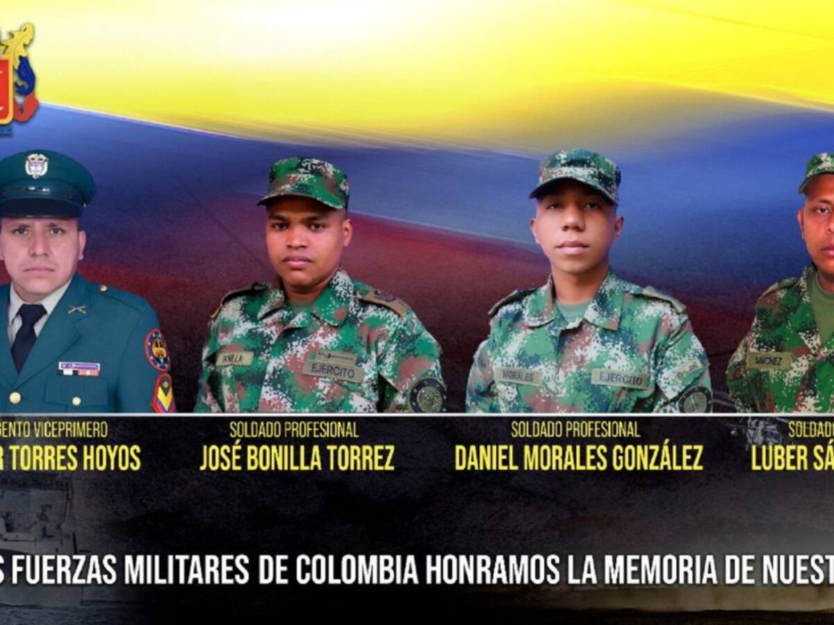FF.MM: Disidencias FARC asesinaron a 4 militares en el Meta