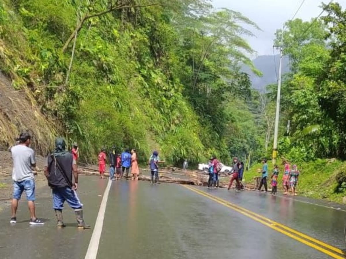 Nuevamente, indígenas de Mutatá bloquearon la vía Medellín- Urabá