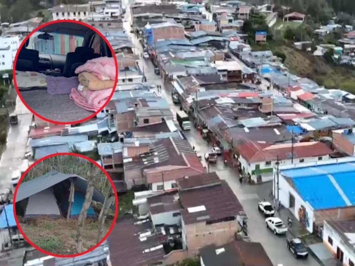 Temor por sismos en Tolima: habitantes de Roncesvalles duermen en carros y carpas fuera de sus casas