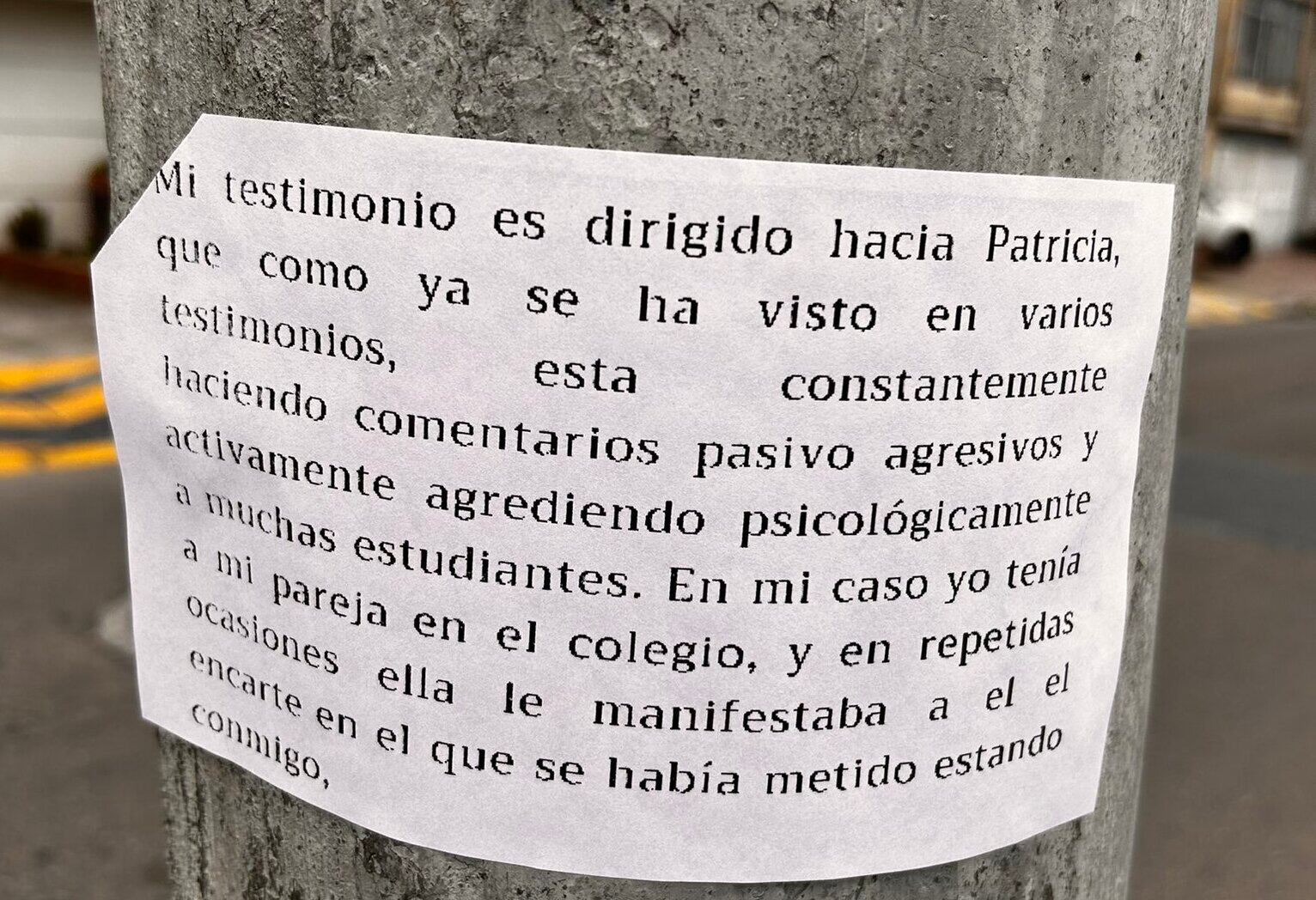 Denuncias contra el Colegio Las Bethlemitas / Twitter: @JuanFraile