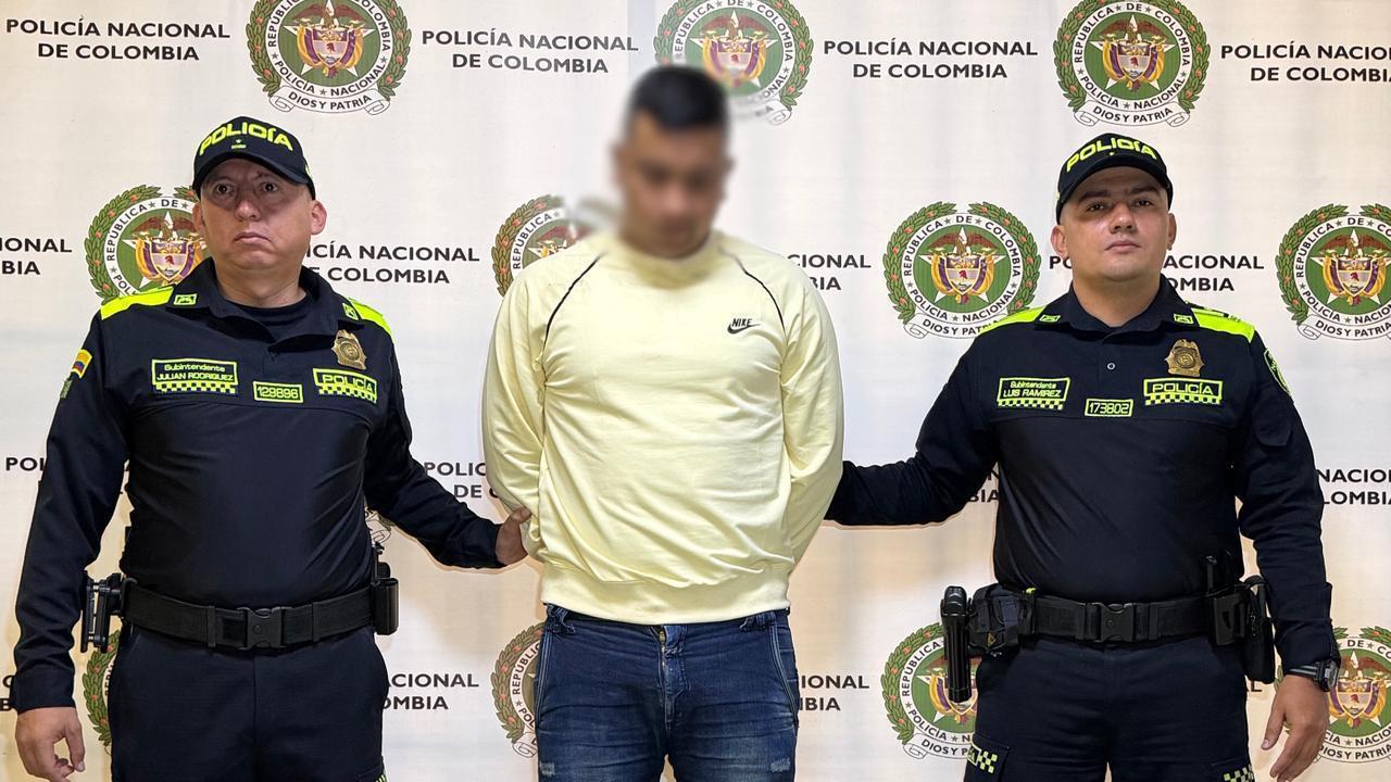Capturado por violencia intrafamiliar. Foto: Cortesía, Secretaría de Seguridad de Medellín