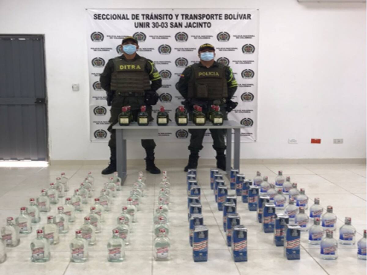 En 2022 Policía de Bolívar ha incautado más de 55 mil botellas de licor adulterado