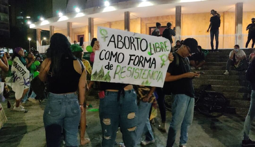 Plantón en la Plaza de la Paz