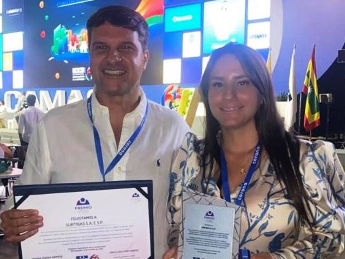 Surtigas recibe premio nacional “Construimos a la Par” por parte de Camacol
