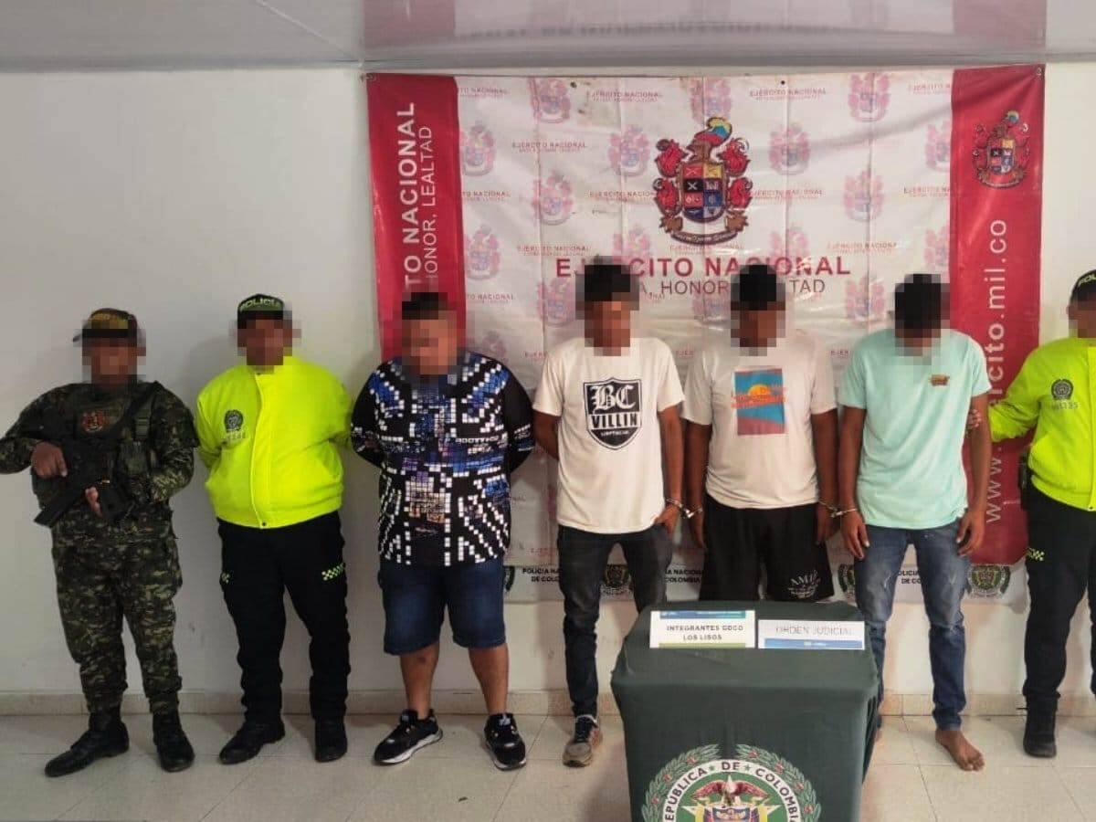 Capturados cuatro miembros de la banda Los Lisos en Magangué