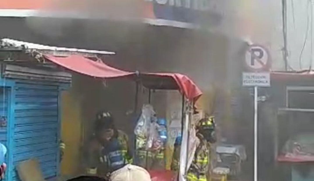 El incendio en el local