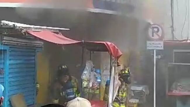 El incendio en el local