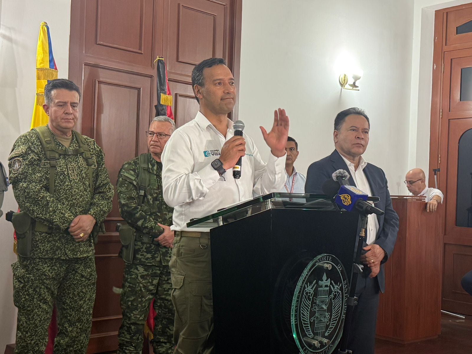 Ministro de Defensa, Pedro Sánchez, en Norte de Santander. / Foto: Ana María Rueda.