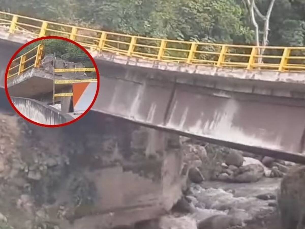 Terminó de colapsar el puente de la vía Curos - Málaga