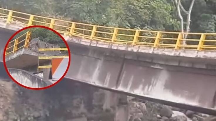 Terminó de colapsar el puente de la vía Curos - Málaga